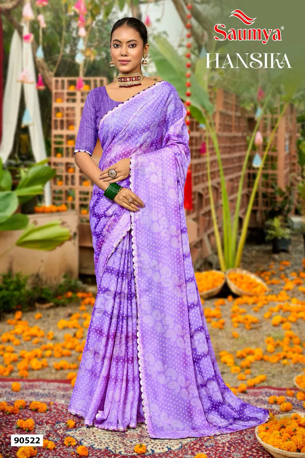 Hansika By Saumya Georgette Printed Wholesale Saree Suppliers In Mumbai
